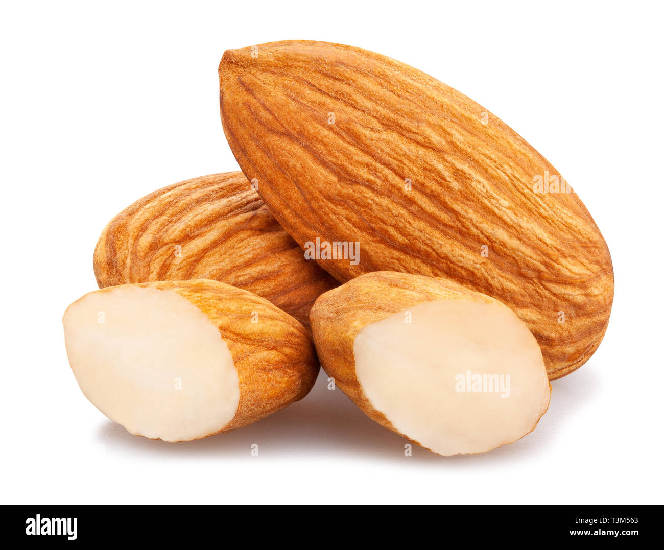 sliced almond path isolated Stock Photo Alamy