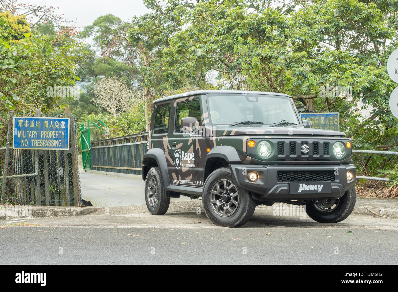 Hong Kong, China March 26, 2019 : Suzuki Jimny Test Drive Day March 26