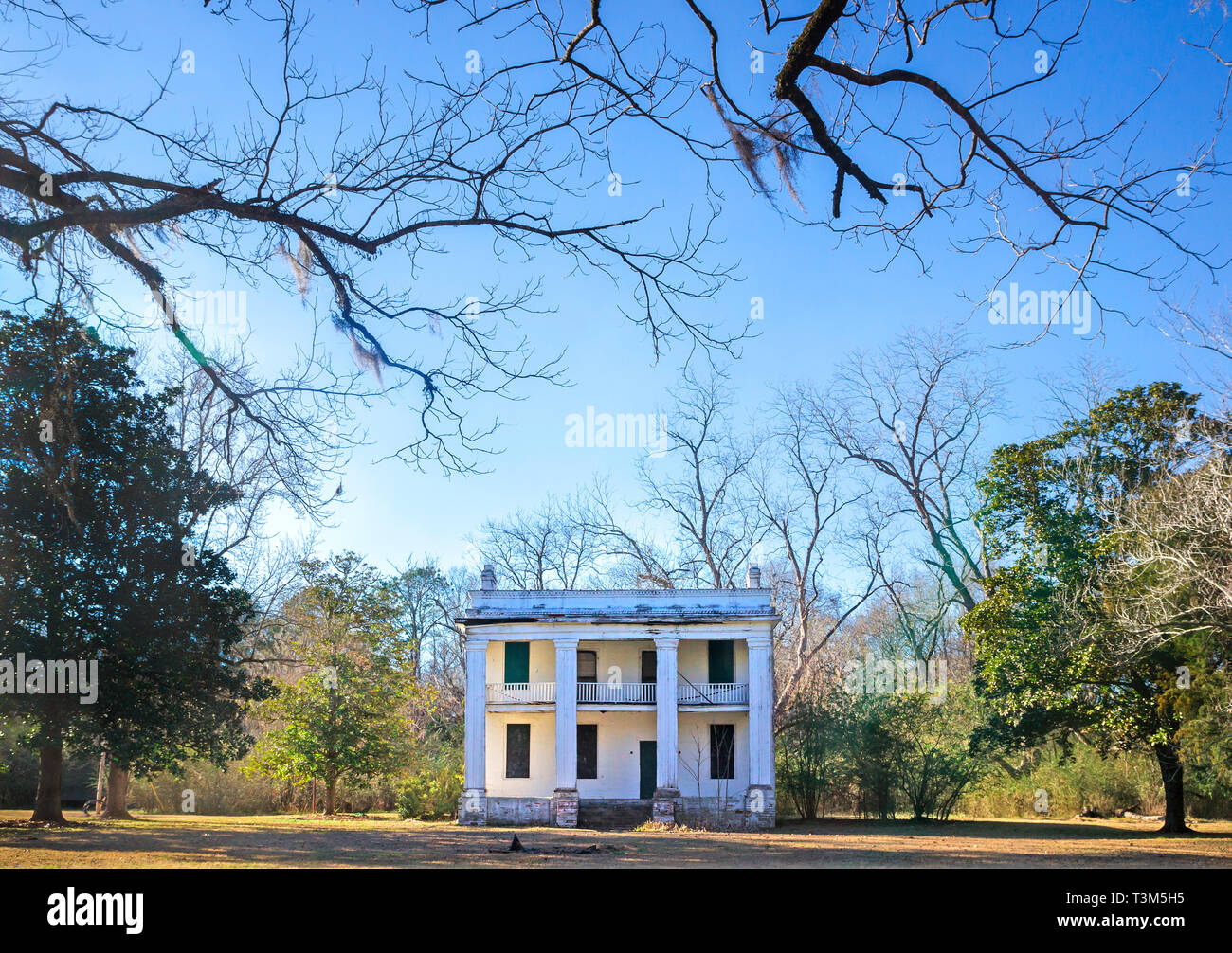 The former slave quarters of Kirk-View Mansion are pictured, Feb. 7, 2015, at Old Cahawba Archaeological Park in Orrville, Alabama. Stock Photo