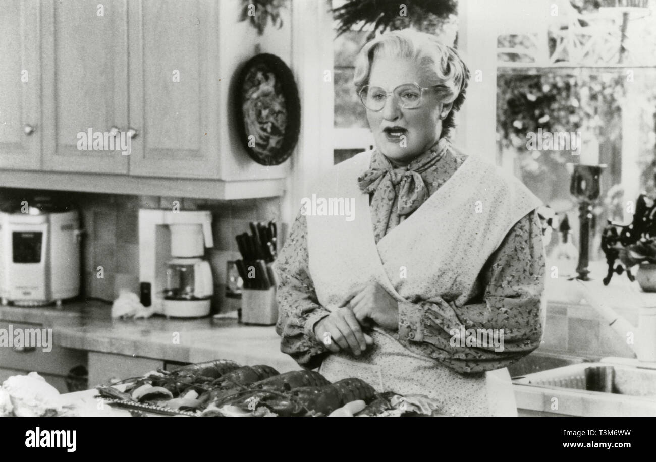 Robin Williams in the movie Mrs. Doubtfire, 1993 Stock Photo