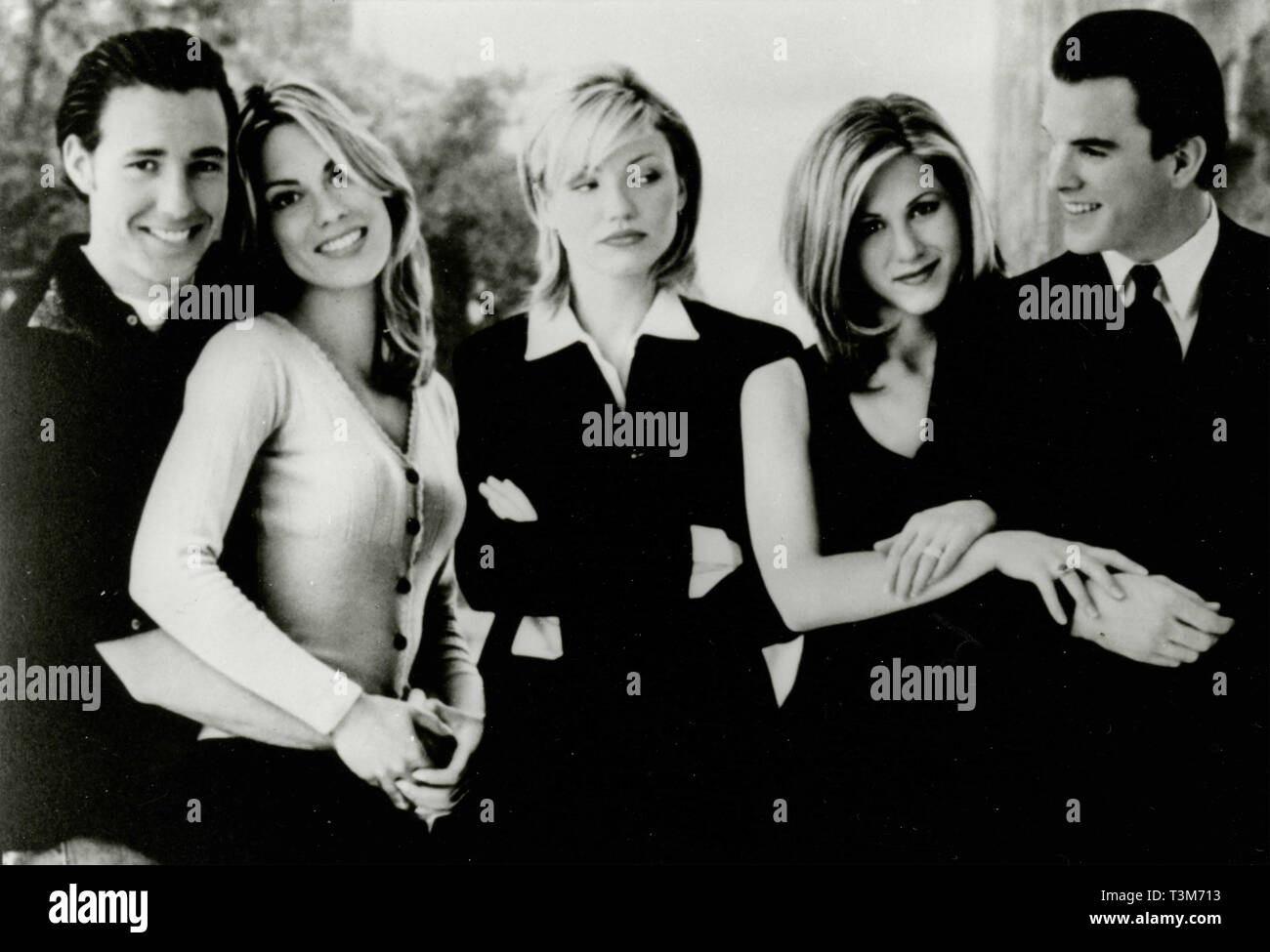 Edward Burns, Maxime Bahns, Cameron Diaz, Jennifer Aniston, and Mike McGlone in the movie She's the One, 1996 Stock Photo