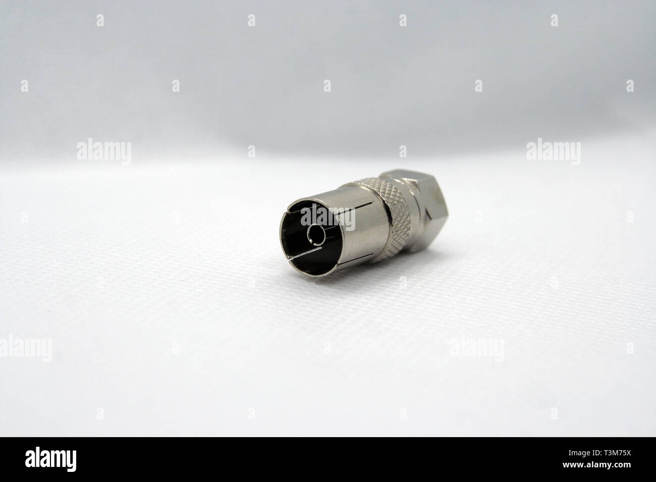 Coaxial cable jack. Antenna cable jack. Coaxial cable extension jack