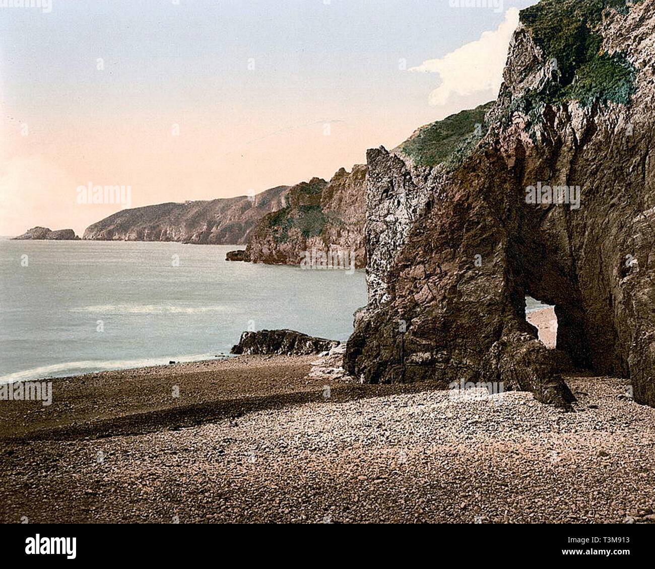 Dixcart Bay, Sark, Channel Islands. Between 1890 & 1910. Stock Photo