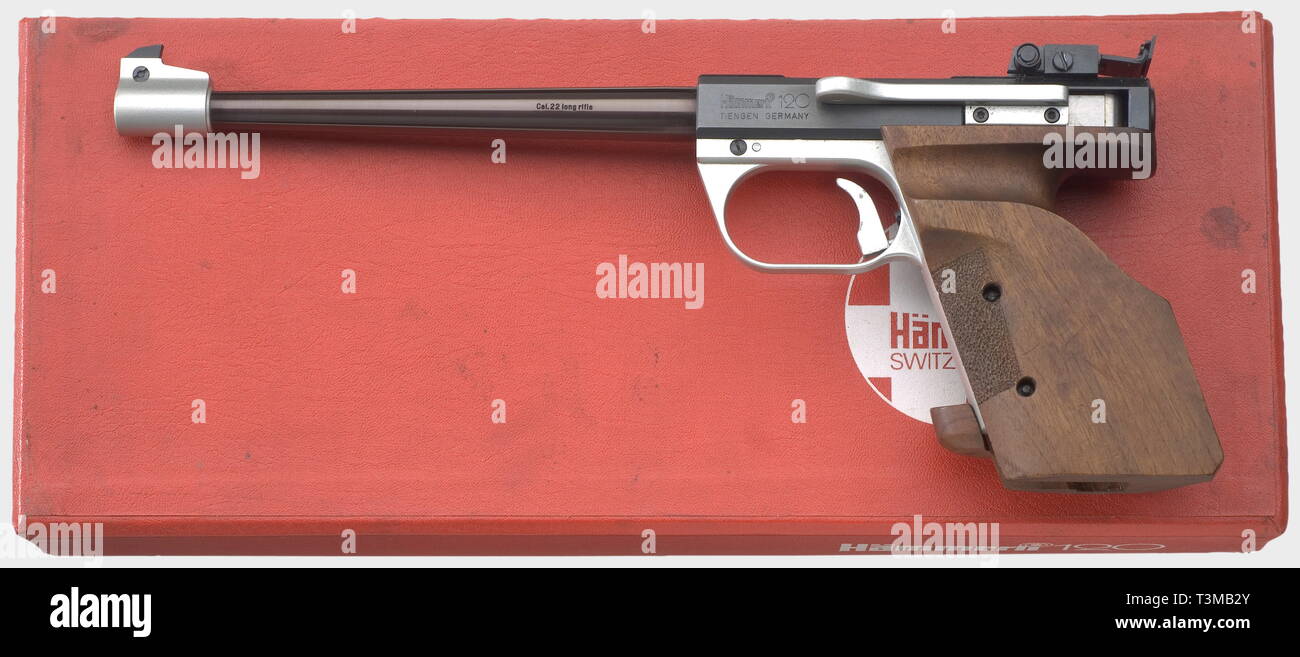 Shooting sports, pistols, Switzerland, Hämmerli 120, caliber .22, Additional-Rights-Clearance-Info-Not-Available Stock Photo