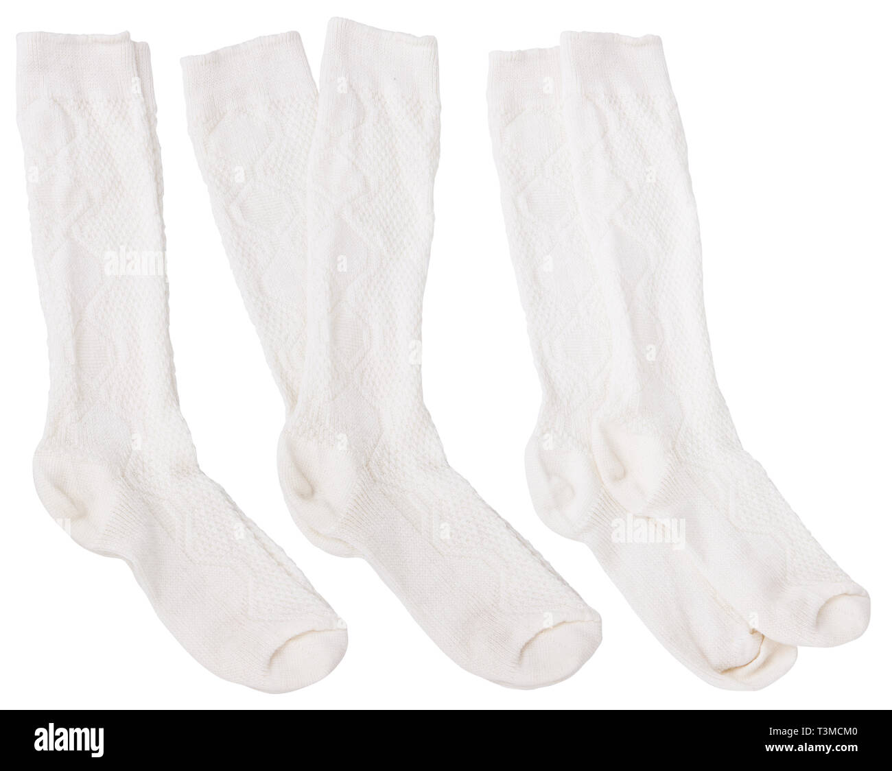 White knee socks isolated on white background Stock Photo - Alamy