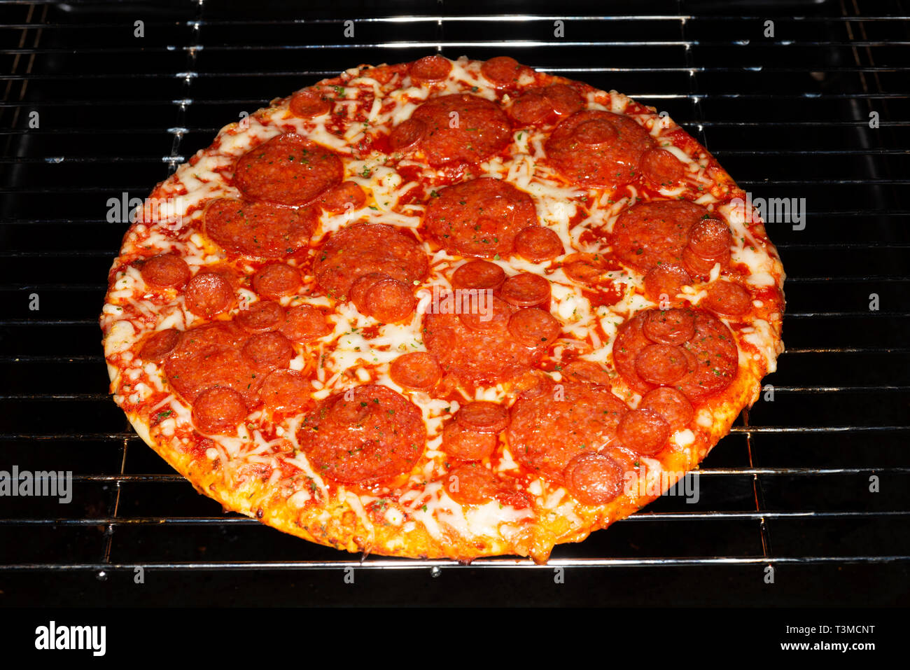 Oven ready frozen pizza Stock Photo
