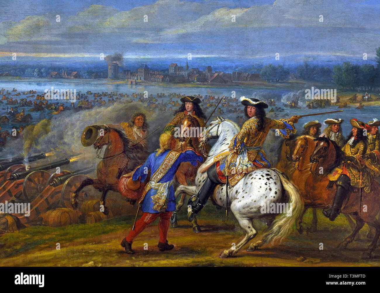 KING LOUIS XIV OF FRANCE ON HORSE PAINTING FRENCH HISTORY ART REAL CANVAS  PRINT 