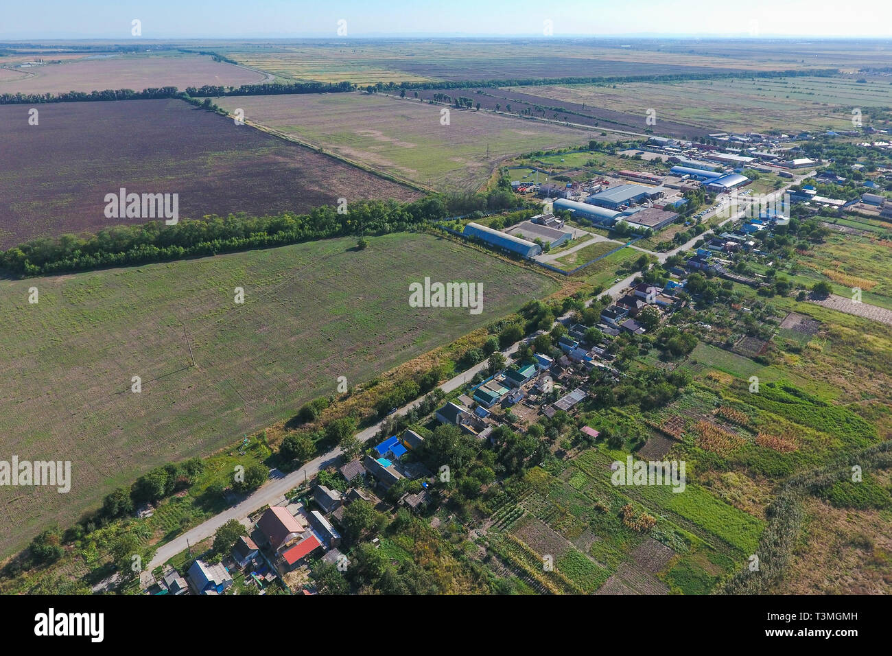 Aerial top view small villas hi-res stock photography and images - Alamy