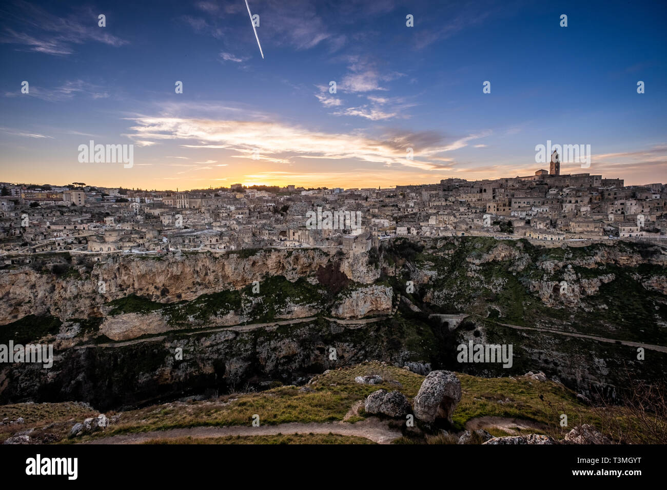 The city of Matera, in the province of Basilicata, Italy,  2019 European Capital of Culture. (UNESCO World Heritage Site), the Cathedral, 13th century Stock Photo