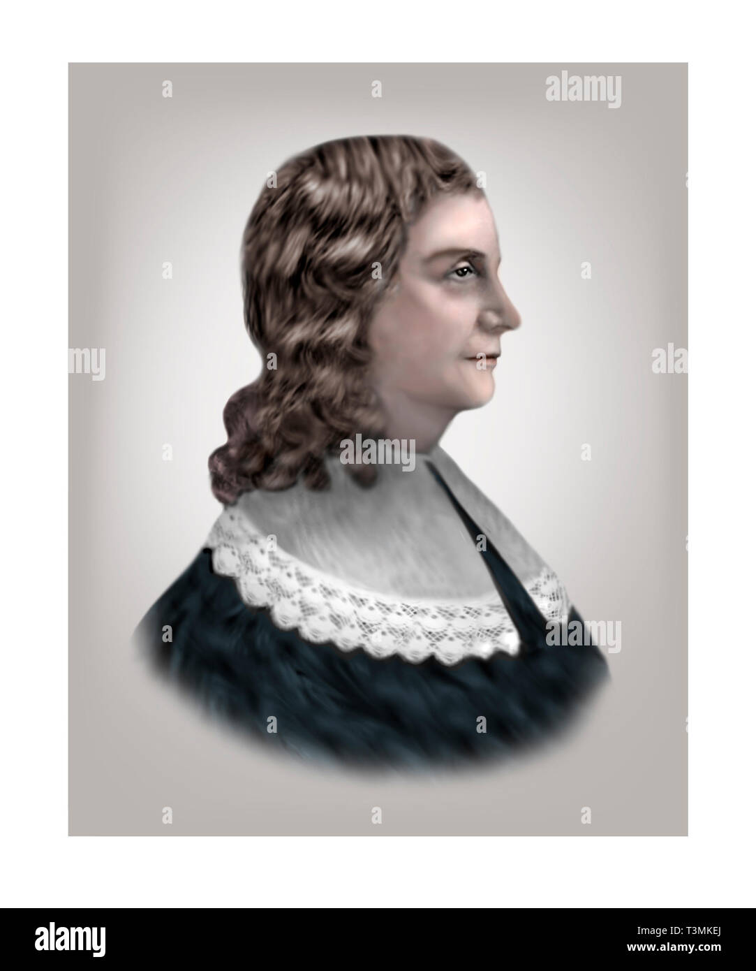Dorothea Erxleben 1715-1762 First Female German Doctor Based on an earlier ill defined portrait Stock Photo