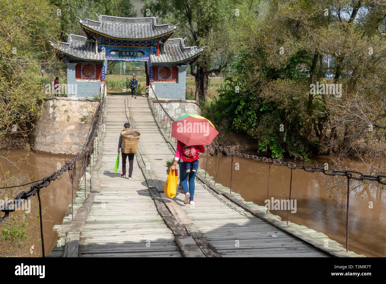 Traditional Bridge in Shigu, Yunlong, Yunnan, China Stock Photo
