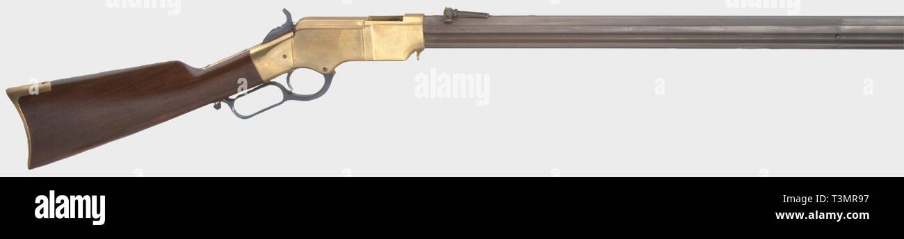 Civil long arms, modern systems, Henry rifle One of One Thousand, Hege Arms Co, manufactured 1982, calibre 44-40, number Z 093, Additional-Rights-Clearance-Info-Not-Available Stock Photo