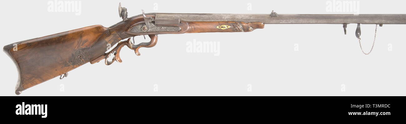 Civil long arms, modern systems, full stock rifle, I. Pfisterer in Donauwoerth, calibre 4 mm, number 531, Additional-Rights-Clearance-Info-Not-Available Stock Photo