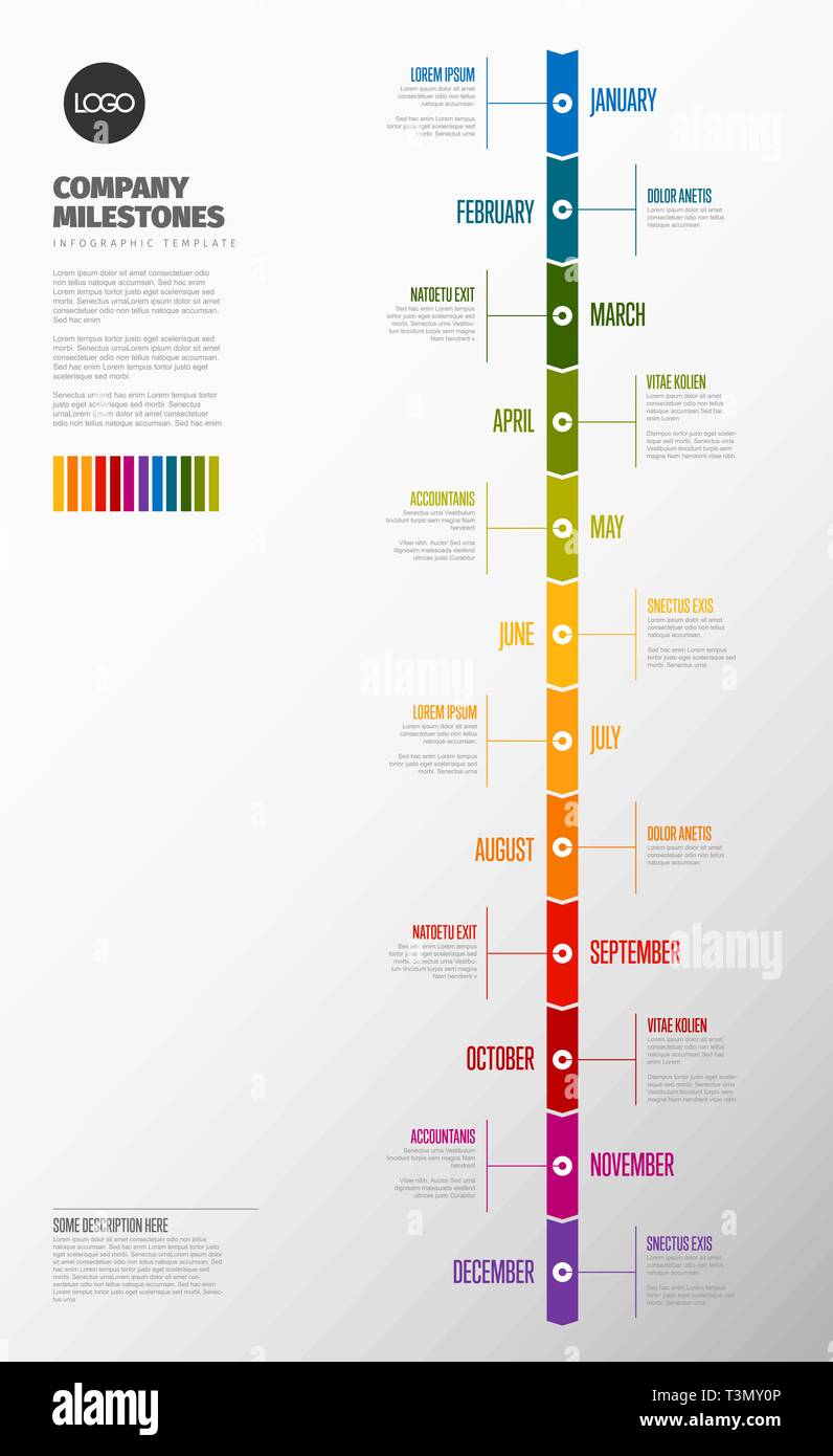 Vertical Timeline Template