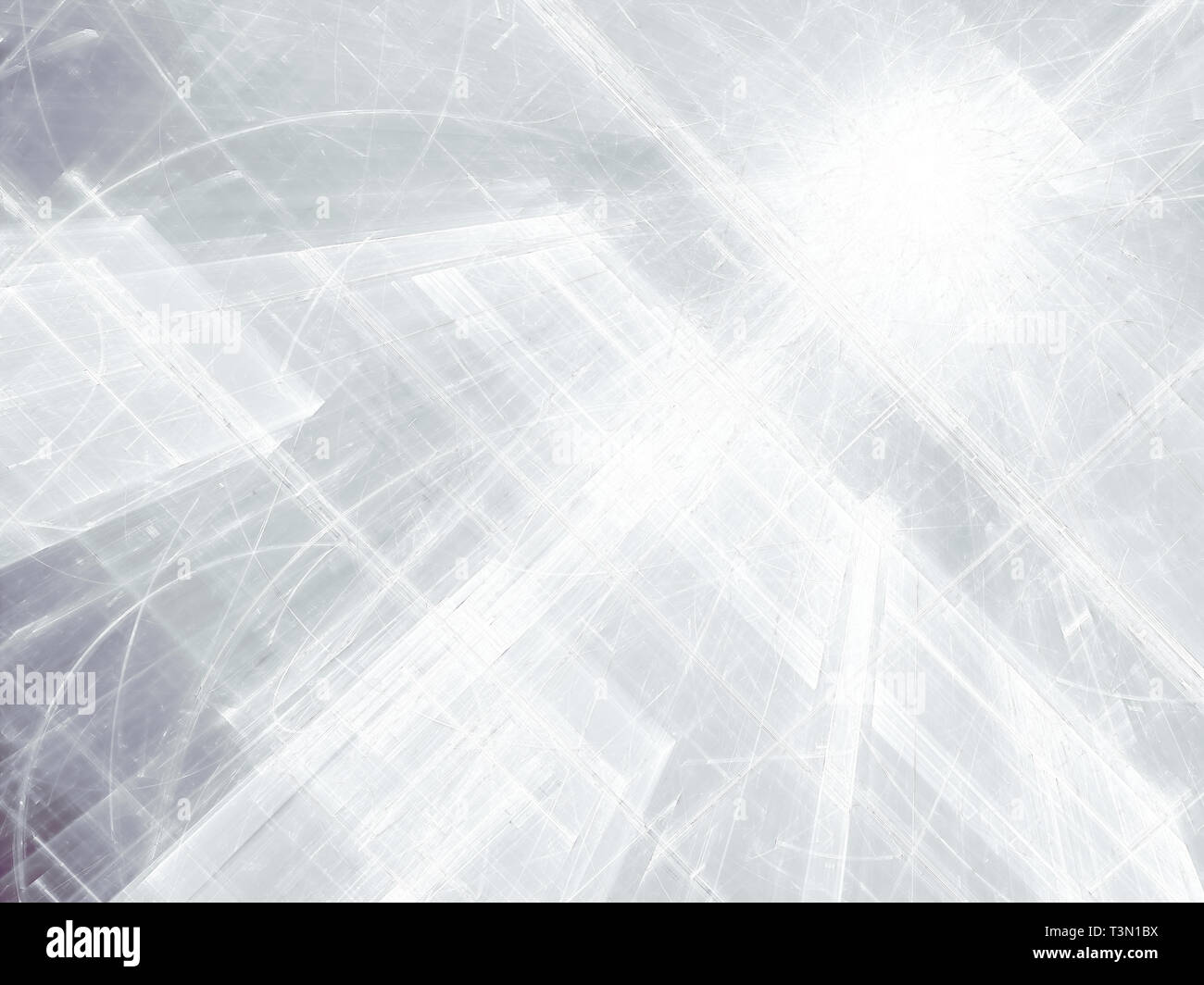 Abstract white tech style background - digitally generated image Stock Photo