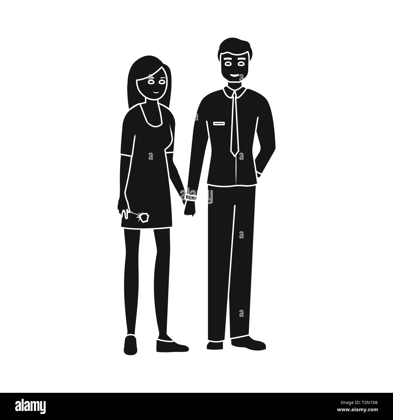 Vector design of couple and young icon. Set of couple and husband stock ...