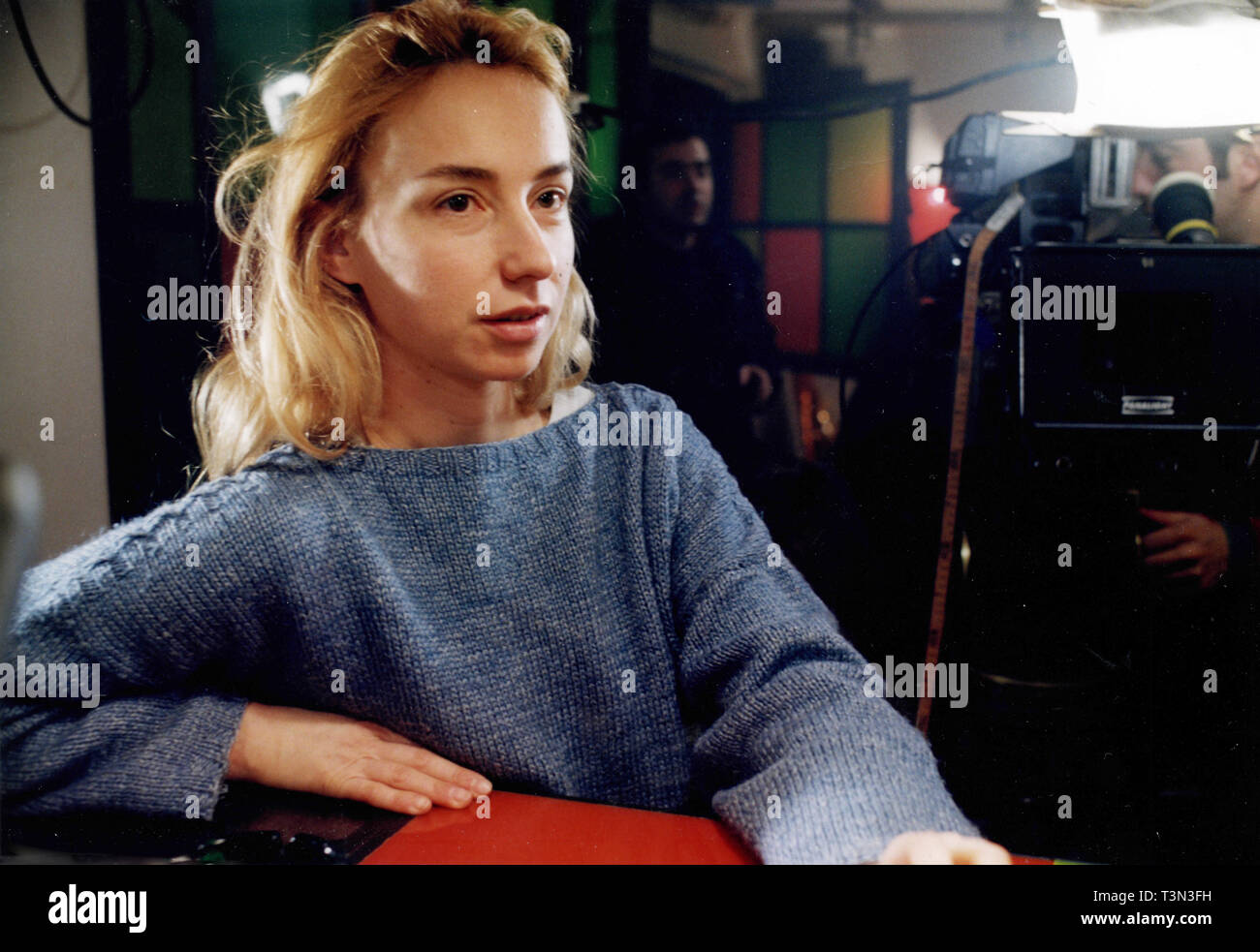 Moviemaker Anne Riita Ciccone during filming of the movie Banana Splatter, 1990s Stock Photo