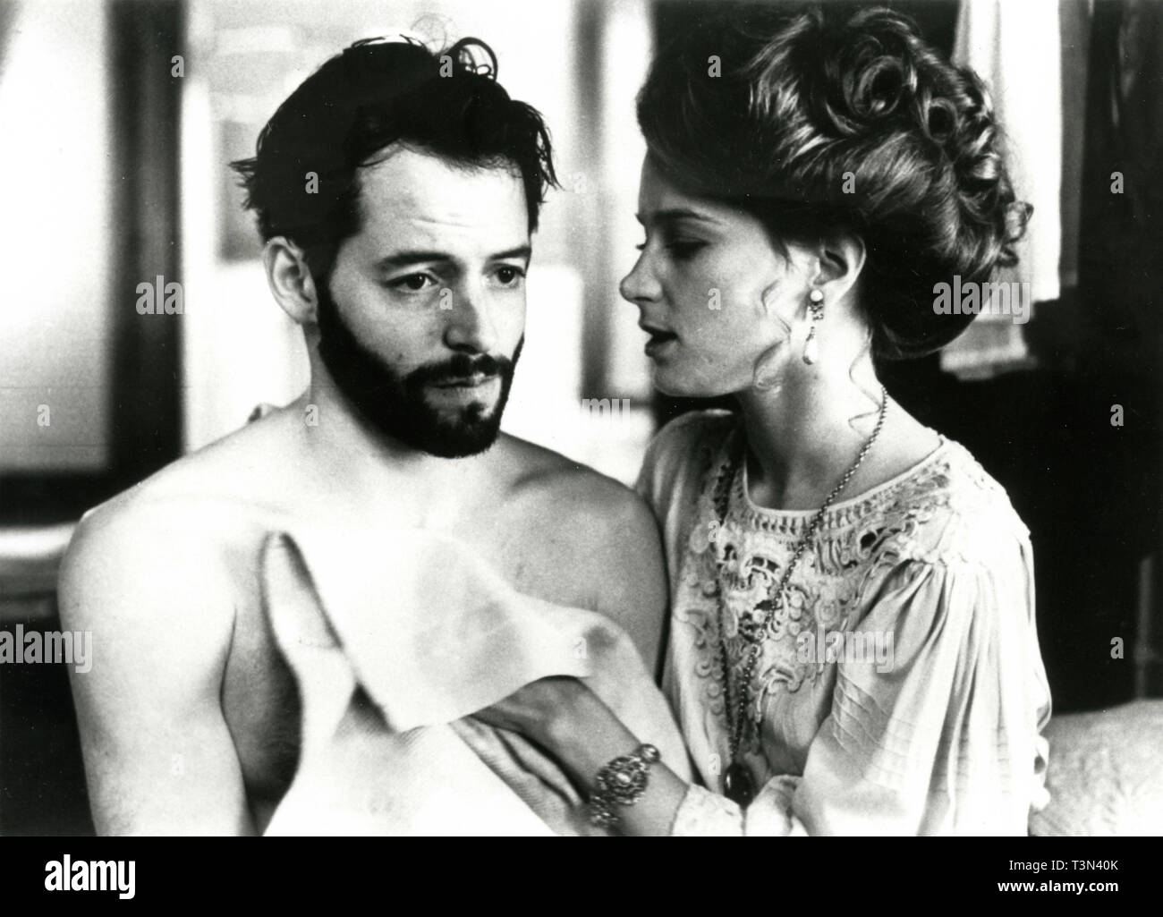 Actors Matthew Broderick and Bridget Fonda in the movie The Road to Wellville, 1994 Stock Photo