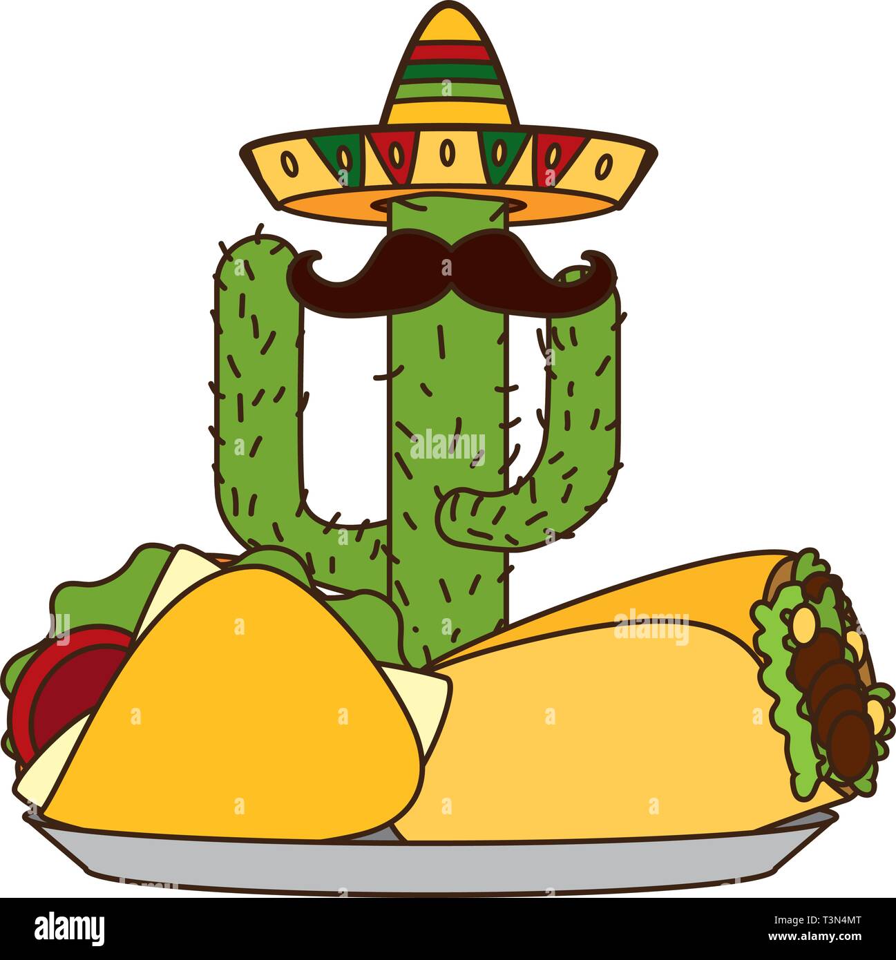 Aperturee Mexican Cactus Taco Bout Retirement Rectangle Backdrop