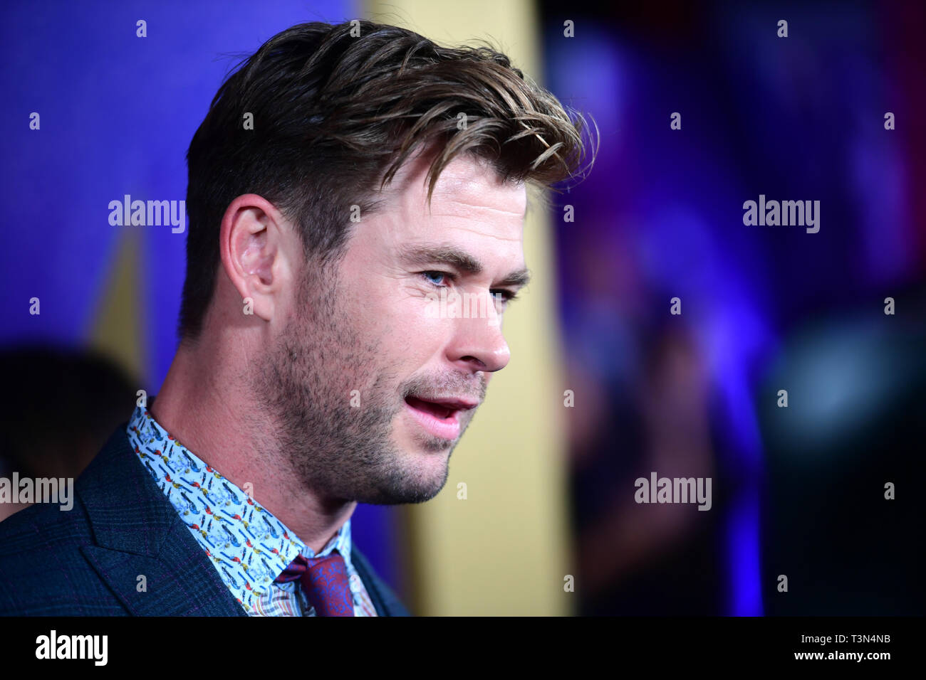 Chris Hemsworth attending the Avengers Endgame fan event held at Picturehouse Central, London