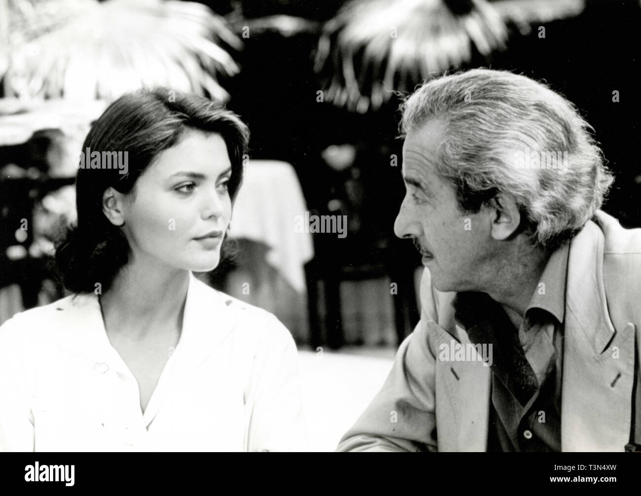 Italian actors Vittoria Belvedere and Mariano Rigillo in the movie Passaggio per il Paradiso, 1990s Stock Photo
