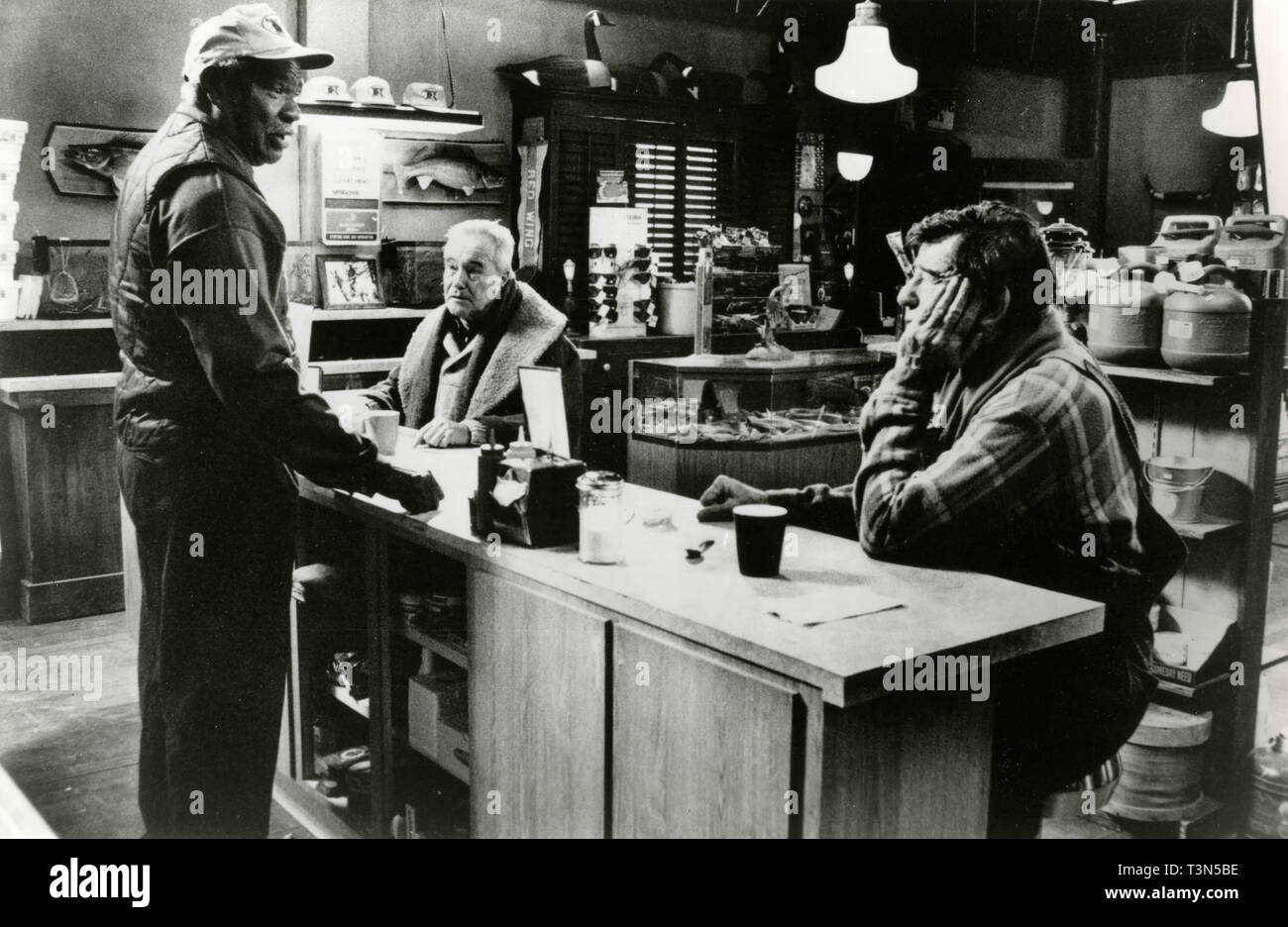 Jack Lemmon, Walther Matthau, and Ossie Davis in the movie Old Grumpy Man, 1993 Stock Photo