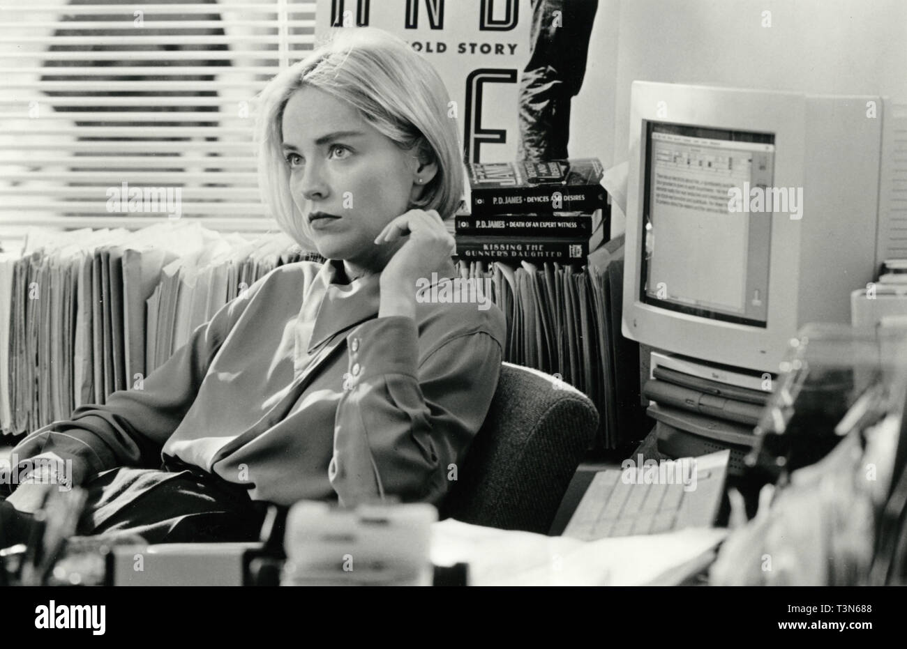 Actress Sharon Stone in the movie Sliver, 1993 Stock Photo