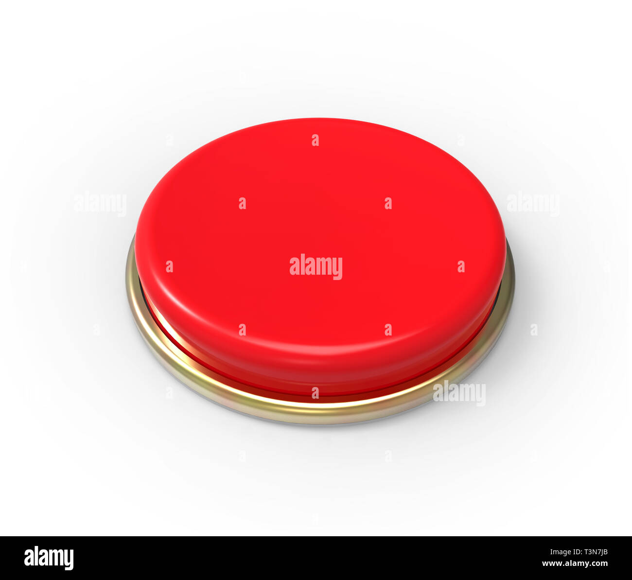 Red button, isolated on white Stock Photo Alamy