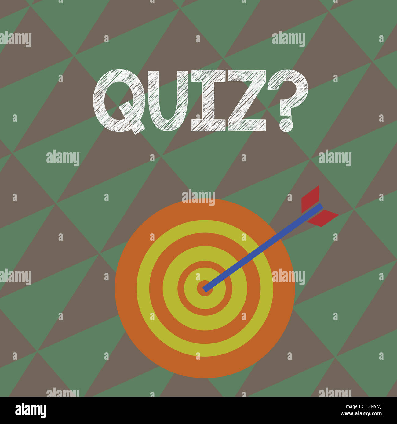 Writing note showing Quiz Question. Business concept for test of knowledge  as competition between individuals or teams Dart Board in Concentric Style  Stock Photo - Alamy