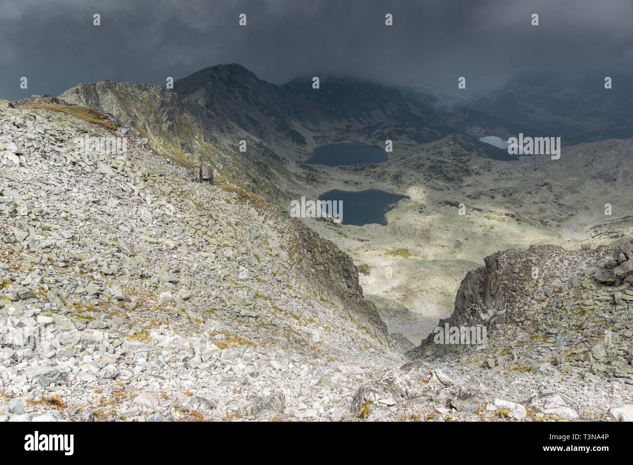 Amazing Panorama from Musala peak, Rila mountain, Bulgaria Stock Photo ...