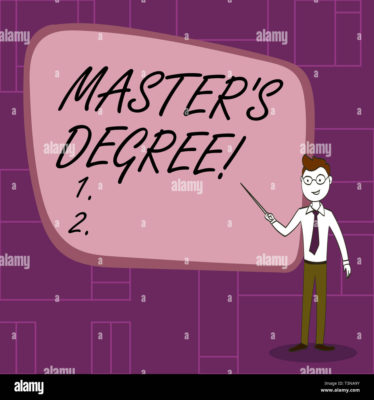 Text sign showing Master S Degree. Business photo showcasing academic