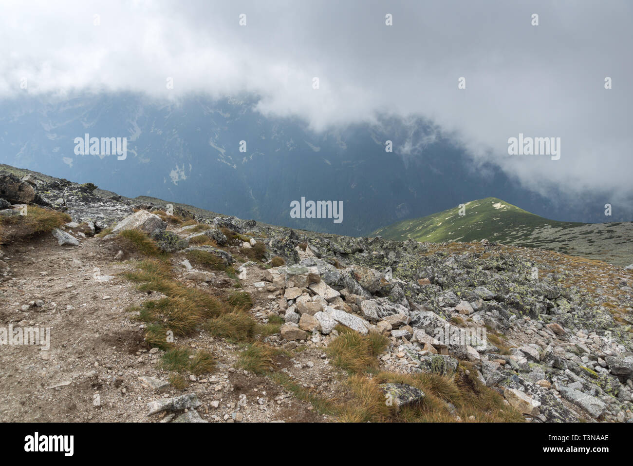 Amazing Panorama from Musala peak, Rila mountain, Bulgaria Stock Photo ...