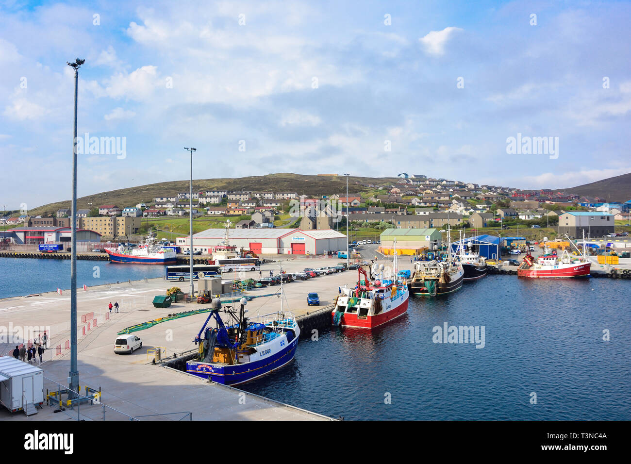 Lerwick Port & Cruise Terminal, Lerwick, Shetland, Northern Isles, Scotland, United Kingdom Stock Photo