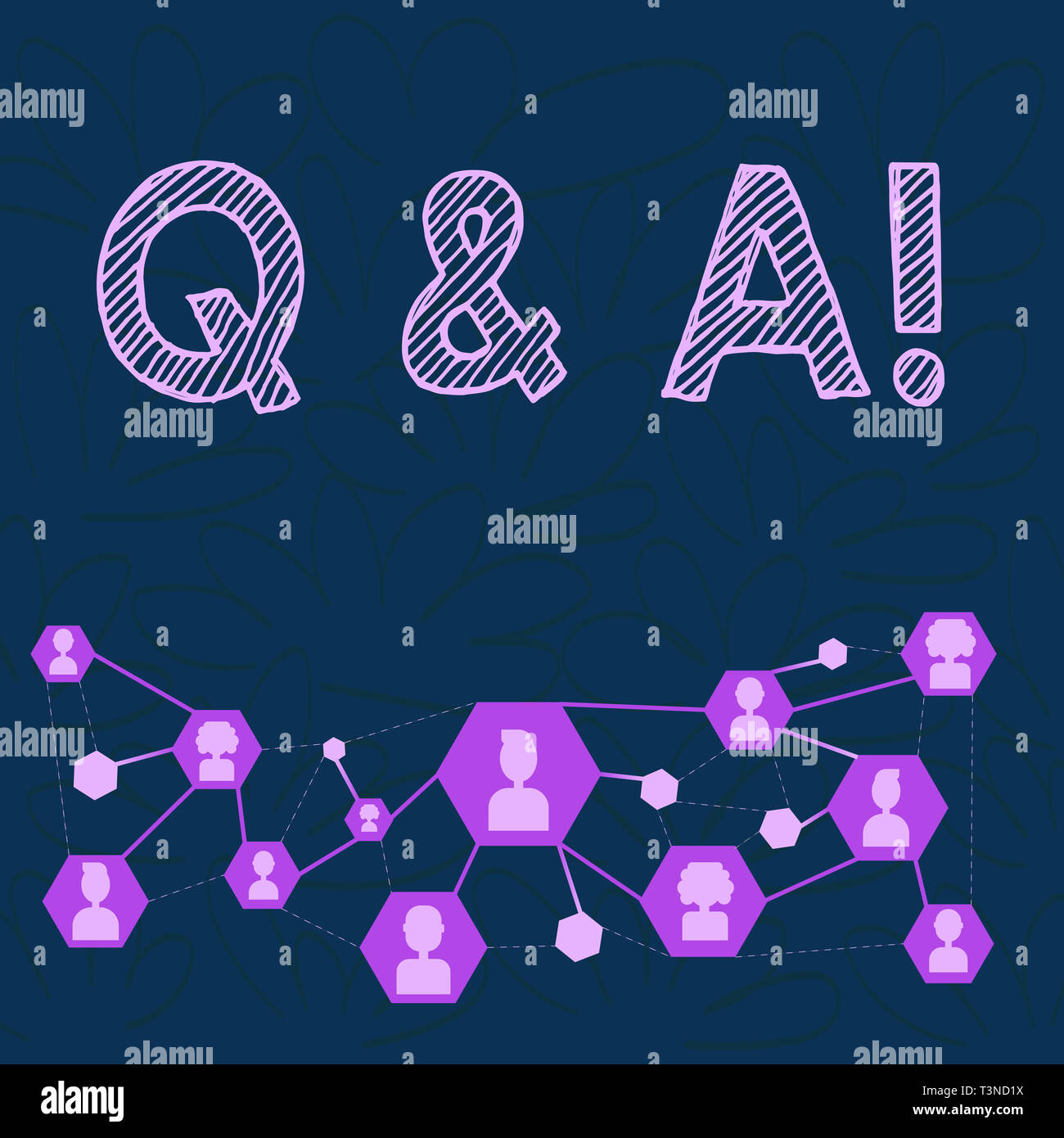 Conceptual hand writing showing Q And A. Concept meaning defined as ...