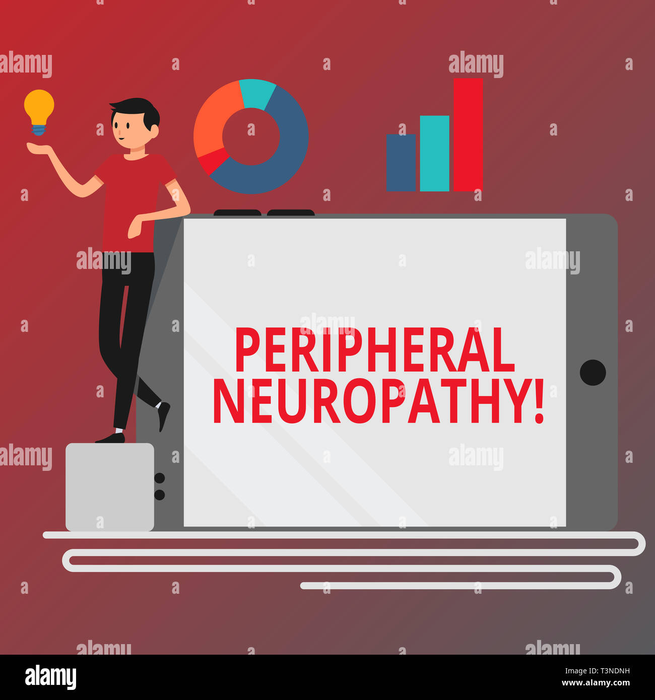 Peripheral Write Conceptual hand writing showing Peripheral Neuropathy. Concept meaning ...