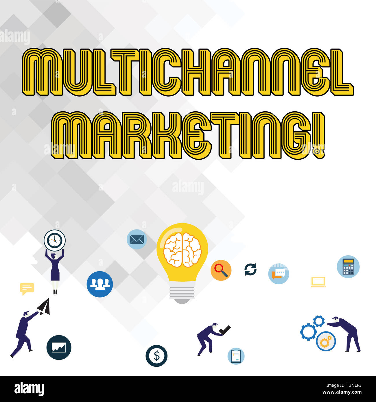 Text sign showing Multichannel Marketing. Business photo showcasing ...