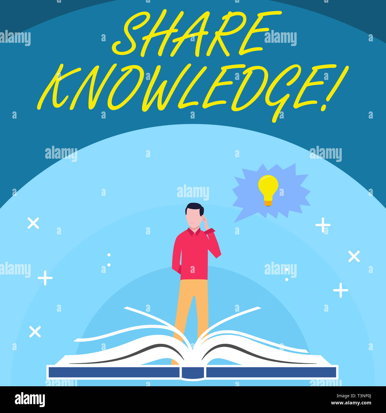 Handwriting text Share Knowledge. Conceptual photo exchanged among ...