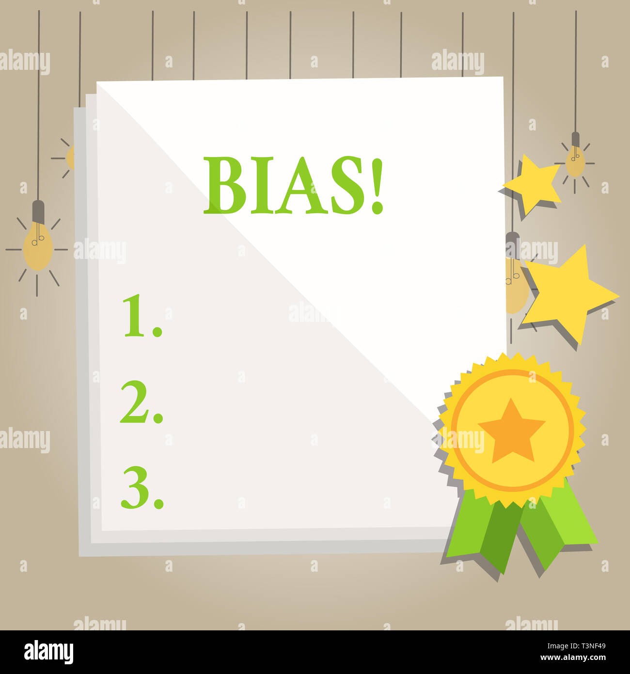 Writing note showing Bias. Business concept for inclination or ...