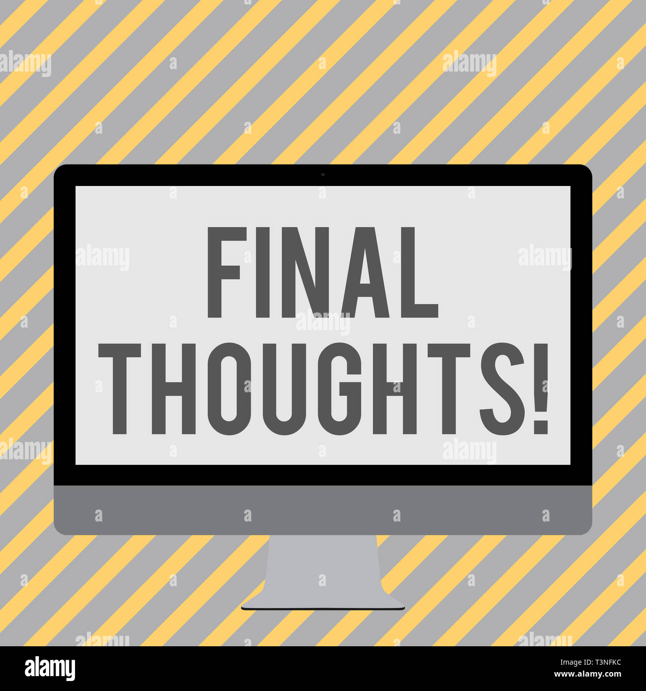 Conceptual hand writing showing Final Thoughts. Concept meaning should