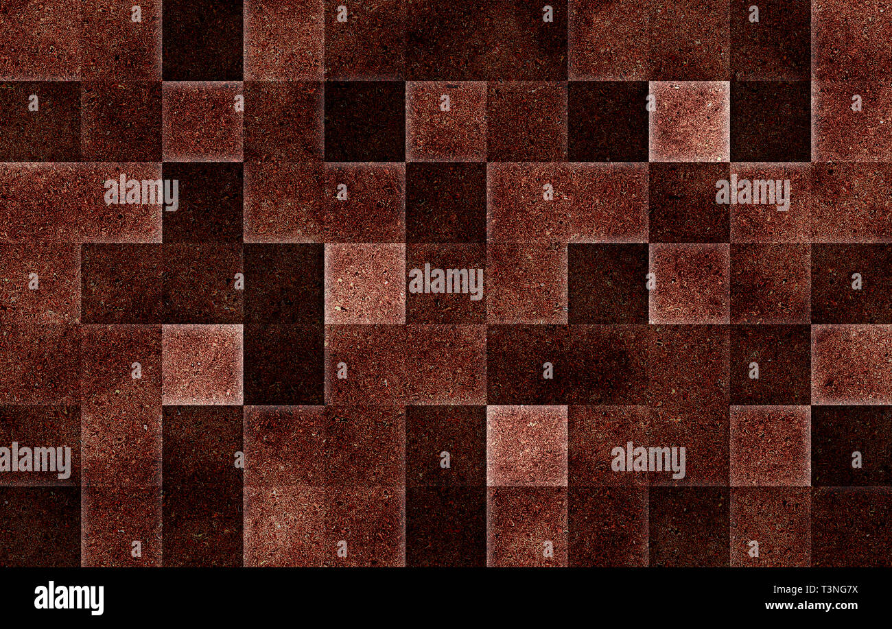 Gradient geometric square blocks. Glitter texture. Abstract background. Stock Photo