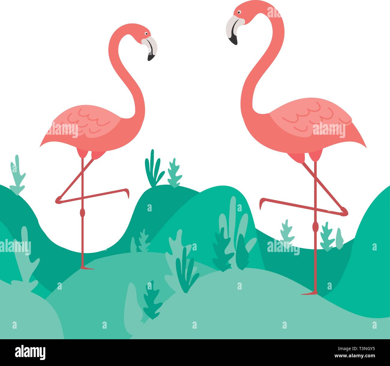 pink flamingo isolated icon Stock Vector Image & Art - Alamy