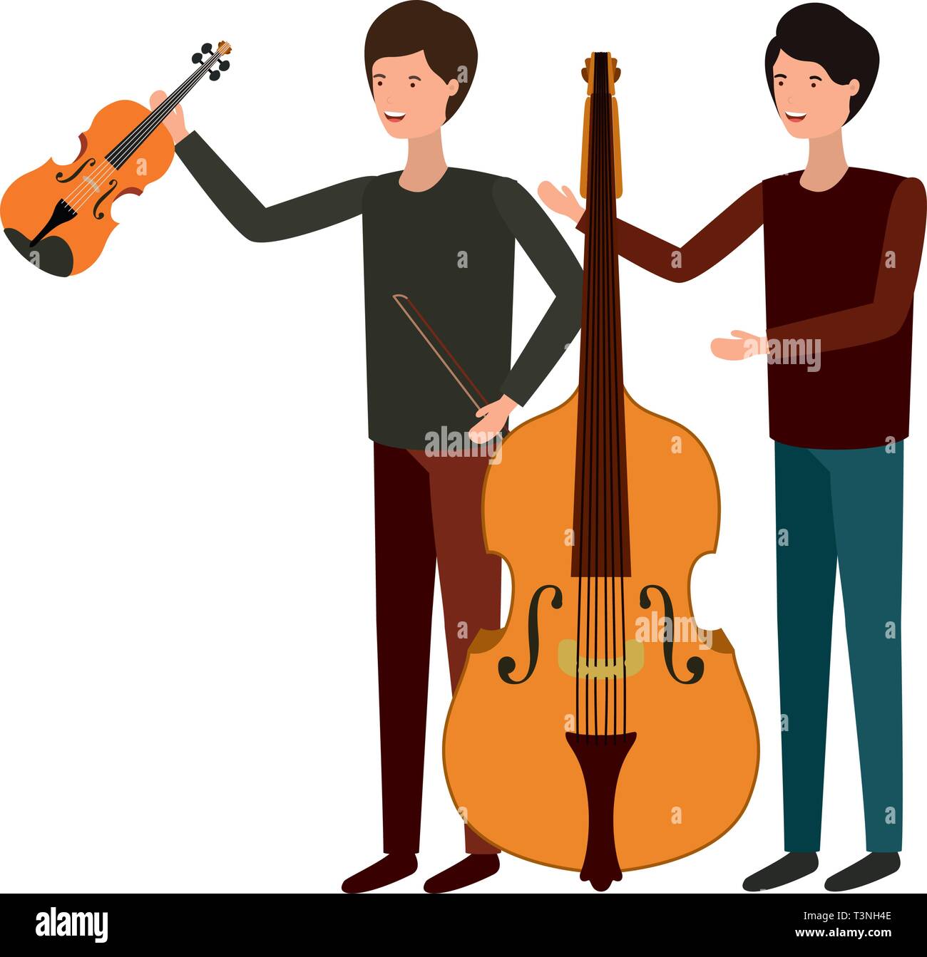 men with musical instruments character Stock Vector Image & Art - Alamy