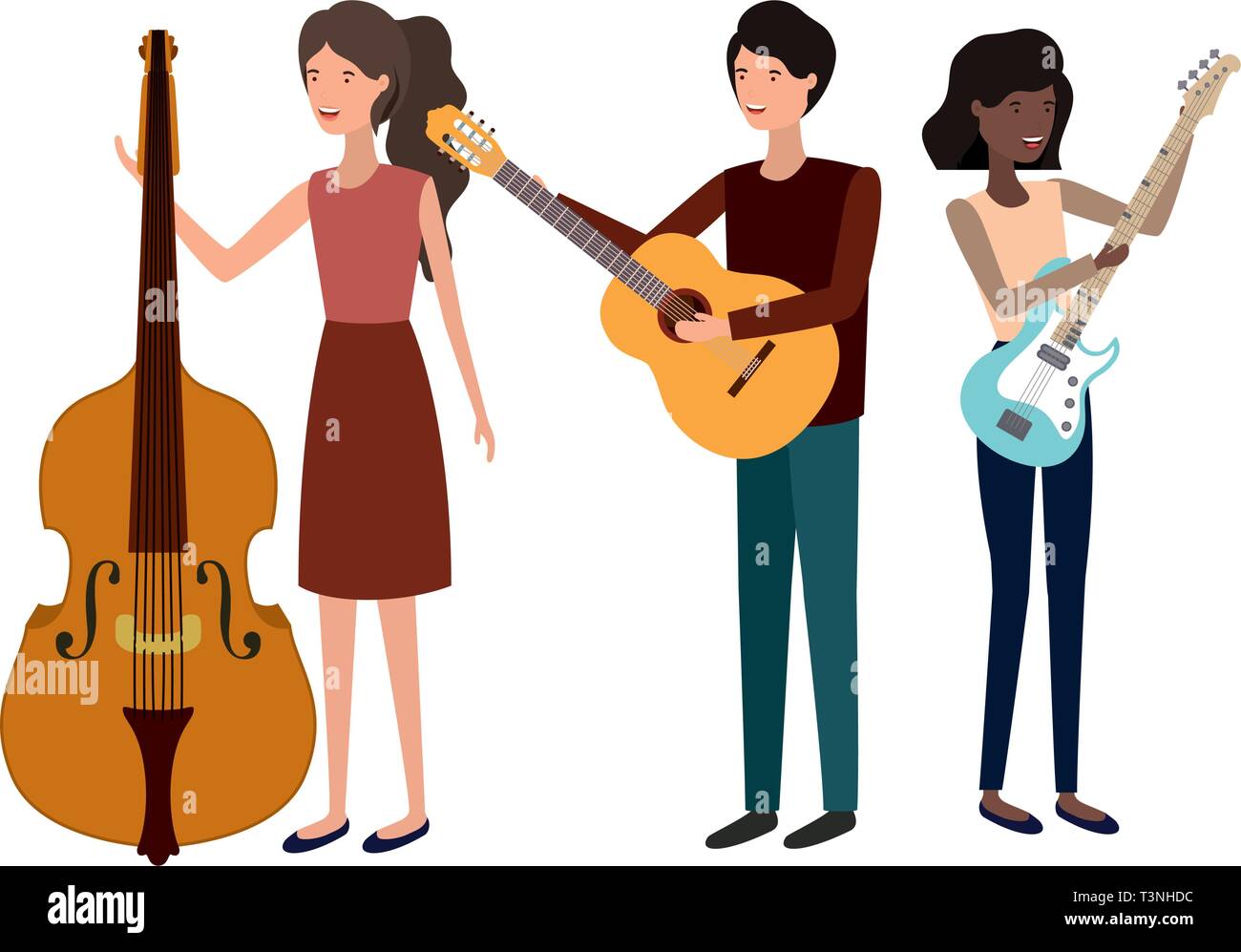 group of people with musical instruments Stock Vector Image & Art - Alamy