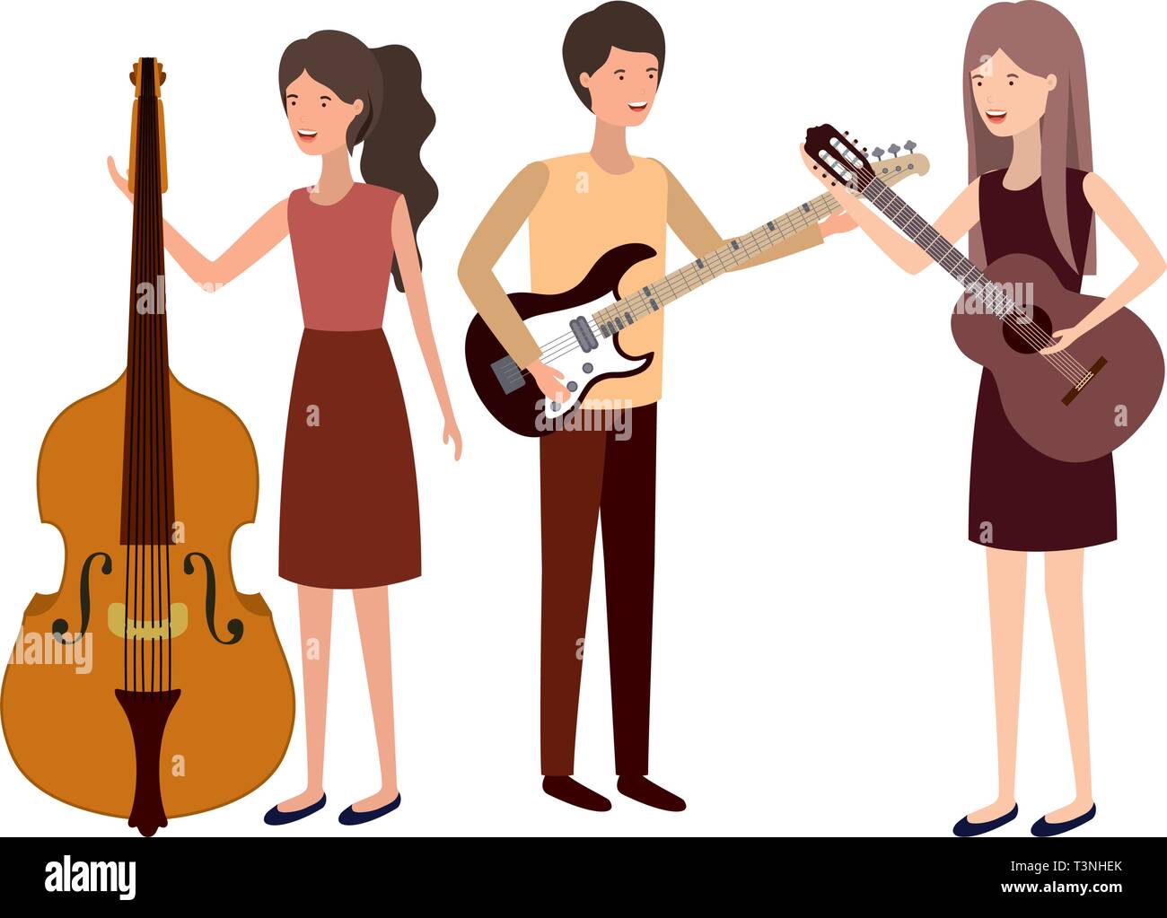 group of people with musical instruments Stock Vector Image & Art - Alamy