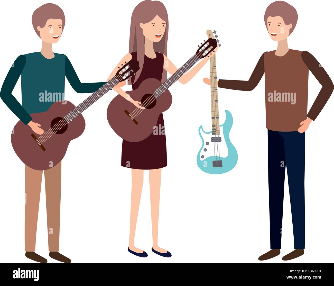 group of people with musical instruments Stock Vector Image & Art - Alamy