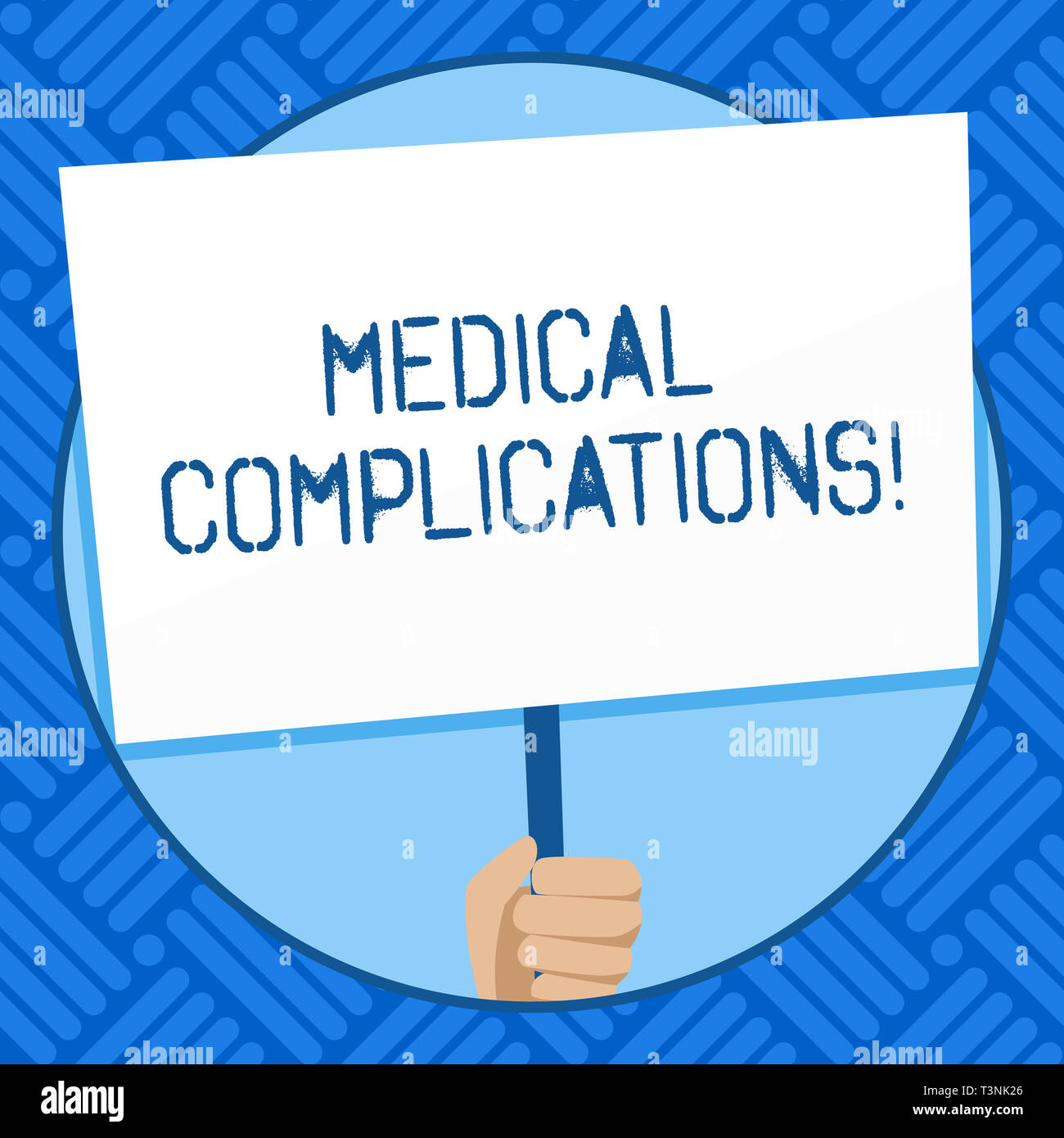 Signboard saying "potential health complications