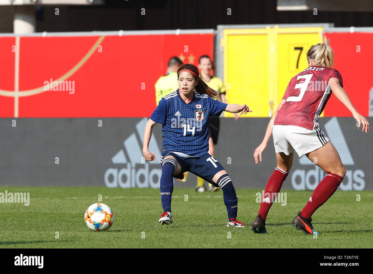 Yui Hasegawa (JPN), APRIL 9, 2019 - Football / Soccer : International Friendly match between Germany 2-2 Japan at the Benteler-Arena in Paderborn, Germany. (Photo by Mutsu Kawamori/AFLO) Stock Photo