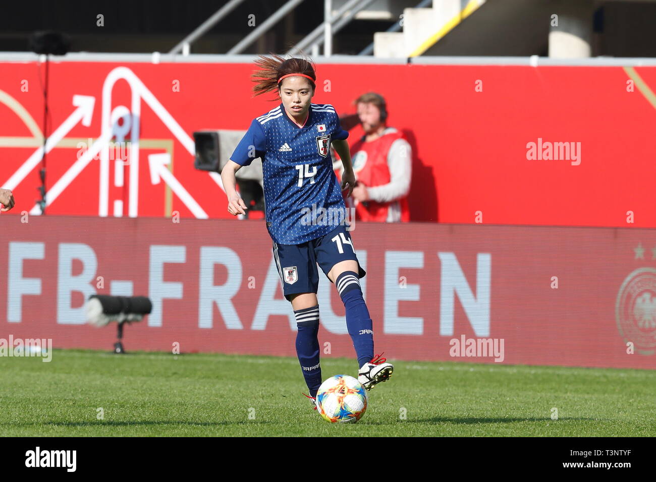 Yui Hasegawa (JPN), APRIL 9, 2019 - Football / Soccer : International Friendly match between Germany 2-2 Japan at the Benteler-Arena in Paderborn, Germany. (Photo by Mutsu Kawamori/AFLO) Stock Photo