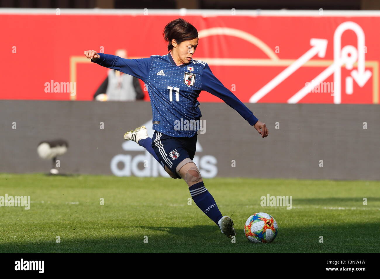 Rikako Kobayashi (JPN), APRIL 9, 2019 - Football / Soccer : International Friendly match between Germany 2-2 Japan at the Benteler-Arena in Paderborn, Germany. (Photo by Mutsu Kawamori/AFLO) Stock Photo