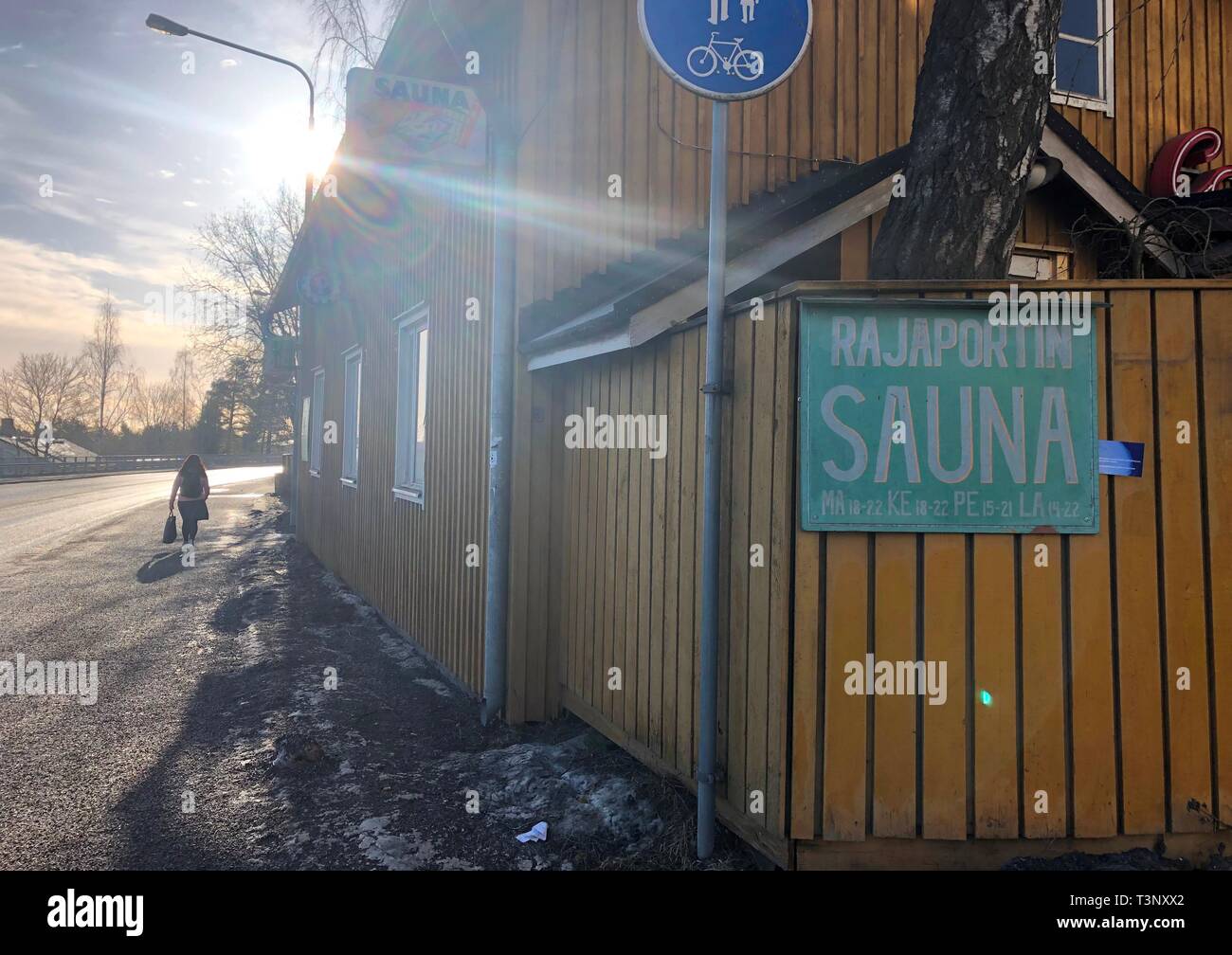 Tampere, Finland. 20th Mar, 2019. Finland will elect a new parliament this  Sunday. If you want to talk to the Finns about politics, you should go to  the sauna with them. In